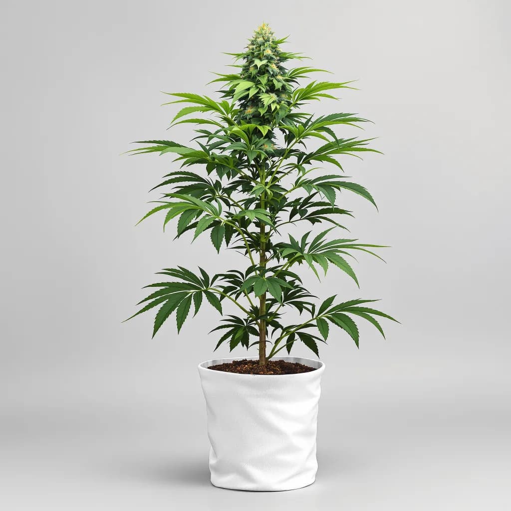 The White feminised cannabis plant